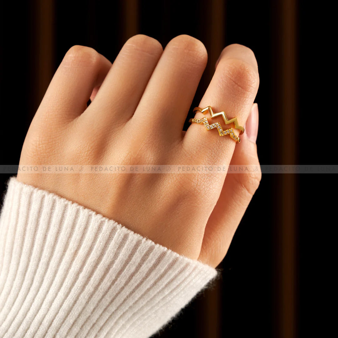 Anillo Altibajos de Plata 925