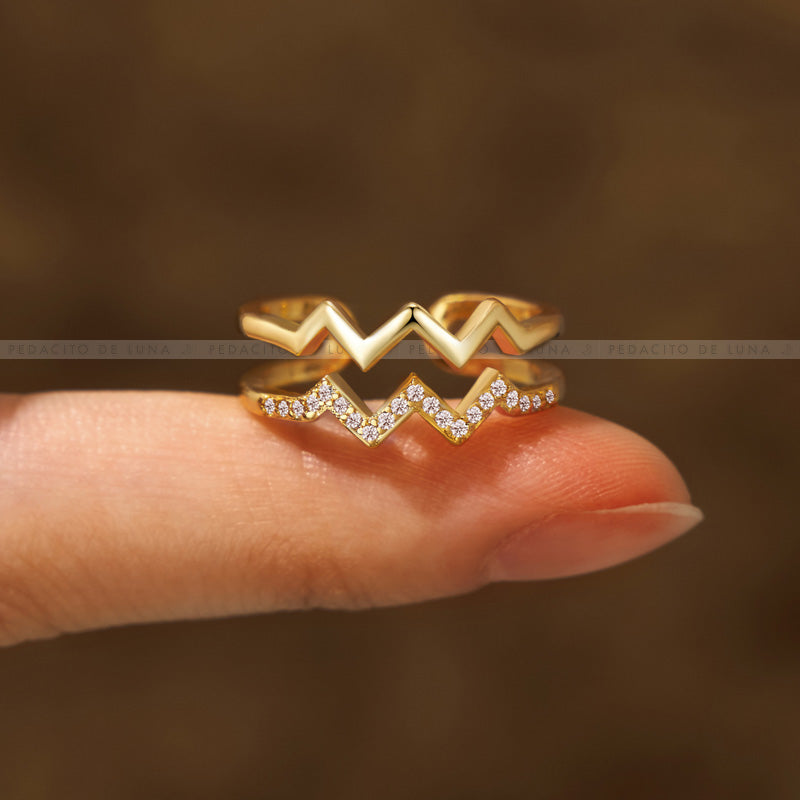 Anillo Altibajos de Plata 925