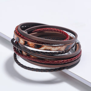 Brazalete largo de cuero para damas