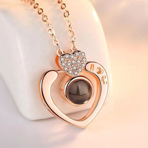 Collar con dije Te Amo en 100 idiomas