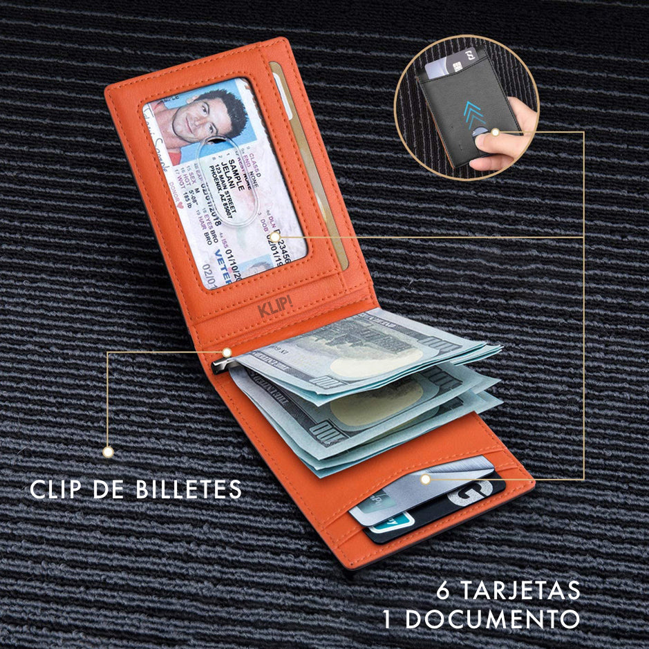 Billetera antirrobo contactless