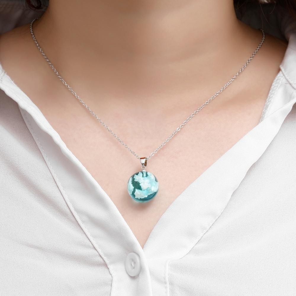 Collar Cielo Azul Con Nubes