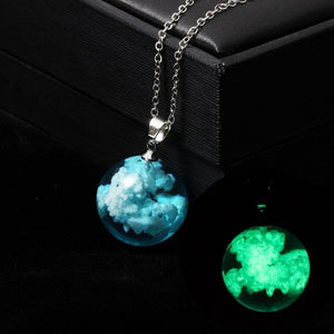 Collar Cielo Azul Con Nubes